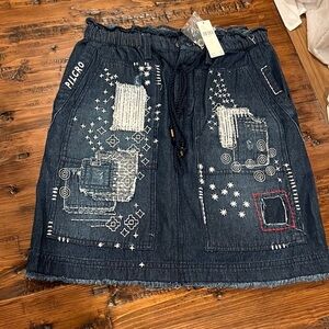Anthropologie Pilcro & the Letterpress Denim Patchwork Mini Skirt Size‎ s…